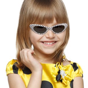 White Polka Dot Retro Children's Sunglasses - 12 Pack by Windy City Novelties- GLS0-GLS086DZ