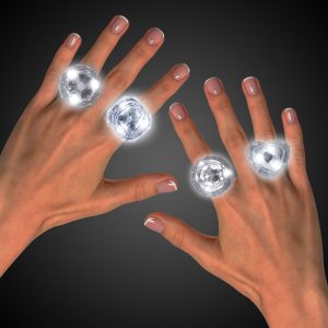 LED Diamond Bling Rings by Windy City Novelties- LIT1366UN