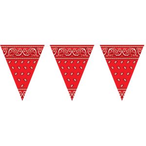 Red Bandana 12' Pennant Banner by Windy City Novelties- DEC57720EA