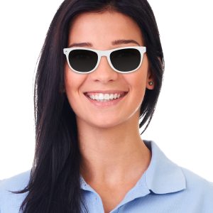 White Retro Sunglasses by Windy City Novelties- GLS19-GLS198DZ