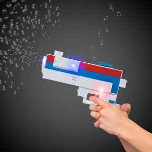 LED Patriotic Pixel Bubble Gun by Windy City Novelties- BUB025EA