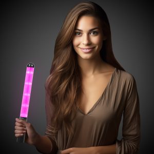 LED Pink Patrol Wand by Windy City Novelties- LIT10-LIT102EA