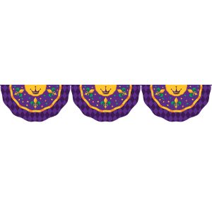 Mardi Gras Fleur De Lis Bunting by Windy City Novelties- DEC220540EA