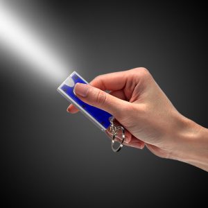 LED Blue & Silver Keychain by Windy City Novelties- FLA03-FLA031EA
