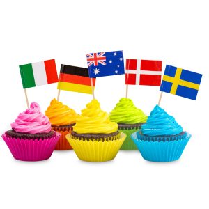 International Flag Garnish Picks - 50 Per Unit by Windy City Novelties- DEC60108UN