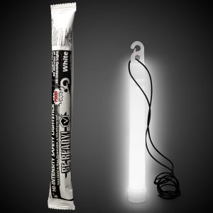 White 30 Minute Glow Stick - 6" by Windy City Novelties- CHM-CHM0368
