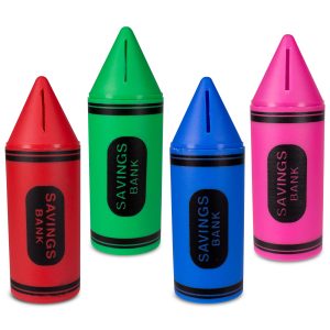 Crayon Banks - 12 Pack by Windy City Novelties- NOV033DZ