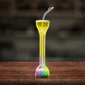 LED Yellow Flashing 17 oz. Yard Glass by Windy City Novelties- LIT106-LIT1063EA