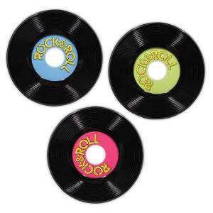 Rock & Roll Custom Records - 3 Per Unit by Windy City Novelties- DEC57343UN