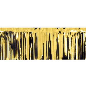 Gold Metallic Fringe Banner by Windy City Novelties- DEC56092GEA