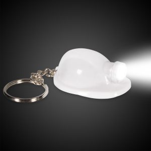 LED White Construction Hat Keychain by Windy City Novelties- FLA06-FLA061EA