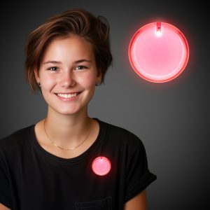 Red LED and Light - Up Badge by Windy City Novelties- LIT53-LIT530EA