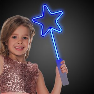LED Blue Star Wand by Windy City Novelties- LIT081EA