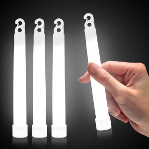 White 6" Premium Glow Sticks by Windy City Novelties- GLP7-GLP758UN