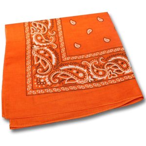 Orange Cotton Bandanas by Windy City Novelties- APR00-APR005DZ