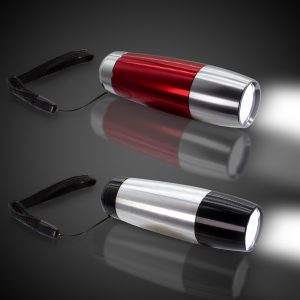 LED Red or Silver 4" Taper Flashlight by Windy City Novelties- FLA02