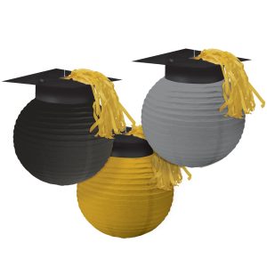 Grad Cap Lanterns by Windy City Novelties- DEC244379UN