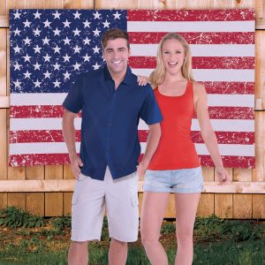 Vintage American Flag Backdrop by Windy City Novelties- DEC671306EA