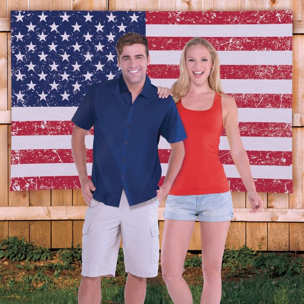 Vintage American Flag Backdrop by Windy City Novelties- DEC671306EA