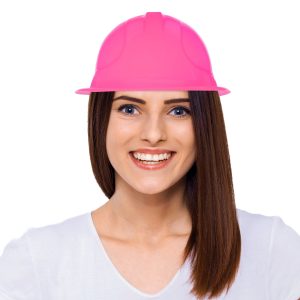 Pink Construction Hats - 12 Pack by Windy City Novelties- HAT-HAT246DZ