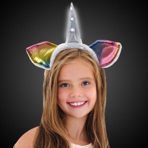 LED White Unicorn Headband by Windy City Novelties- APR1059EA