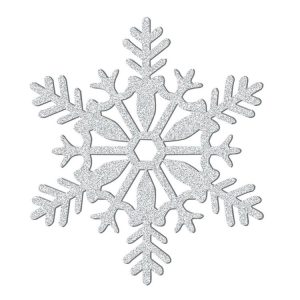 Silver Glitter Snowflake by Windy City Novelties- DEC191364EA