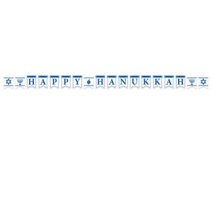 Happy Hanukkah Banner by Windy City Novelties- DEC20893EA