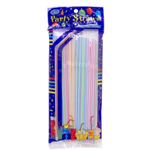 Striped Flex Straws by Windy City Novelties- PAR70971UN