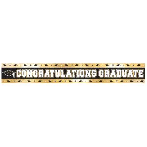 Congratulations Graduate Foil Banner by Windy City Novelties- DEC120783EA