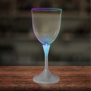 LED 10 oz. Wine Glass White Stem by Windy City Novelties- LIT876EA