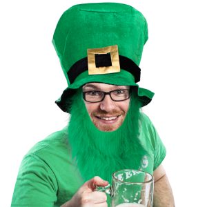 St. Patrick's Top Hat With Beard by Windy City Novelties- HAT369EA