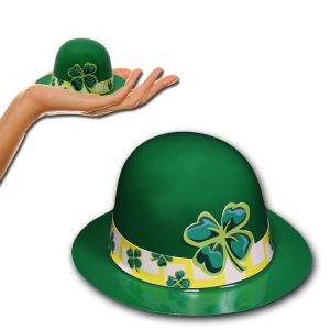 Mini Green Shamrock Derby Hats by Windy City Novelties- PAR394DZ