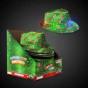 LED Christmas Fedora Hats Retail Display by Windy City Novelties- RCH690CS