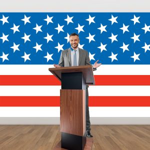 Patriotic Stripes Scene Setter by Windy City Novelties- DEC52086EA
