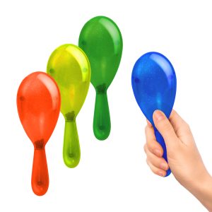 Glitter Plastic Party Maracas by Windy City Novelties- MUS008DZ