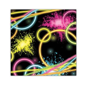 Glow Party Beverage Napkins - 16 Per Unit by Windy City Novelties- PAP8132BUN