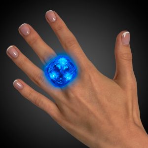 Blue LED and Light - Up Diamond Ring by Windy City Novelties- LIT28-LIT285EA