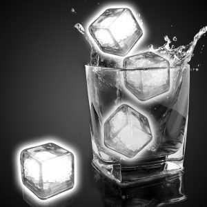 White Liquid-Activated LED Ice Cubes by Windy City Novelties- LIT68-LIT684DZ