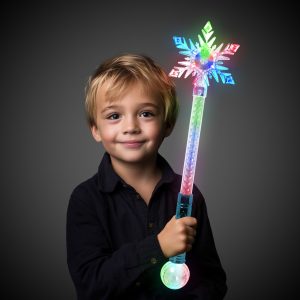 LED Jumbo Snowflake Wand by Windy City Novelties- LIT1283EA
