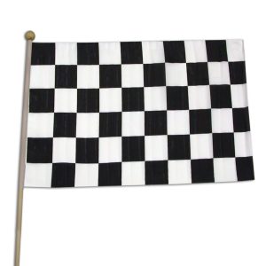 Checkered 12"x18" Cloth Flags by Windy City Novelties- NOV037DZ