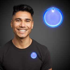 Blue LED Badge by Windy City Novelties- LIT53-LIT531EA
