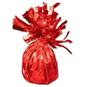 Red Foil Balloon 2 1/2" Weight by Windy City Novelties- BAL02-BAL022EA