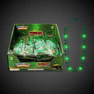 St. Patrick's Day LED Shamrock Necklaces Retail Display by Windy City Novelties- RCJ486UN