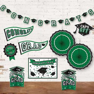 Graduation Green Room Decorating Kit by Windy City Novelties- DEC24437303UN