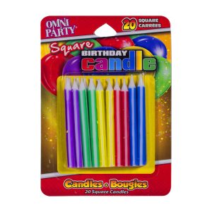 Square Birthday Candles by Windy City Novelties- CDL41522UN