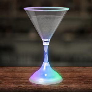 LED 7 oz. Martini Glass by Windy City Novelties- LIT803EA
