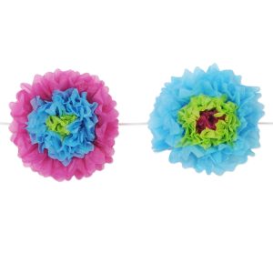 Tissue Flowers Garland by Windy City Novelties- DEC53314EA