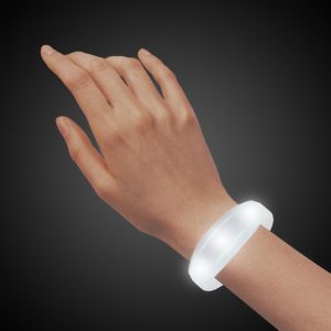 LED Sound-Activated White Stretchy Bracelet by Windy City Novelties- LIT2-LIT299EA