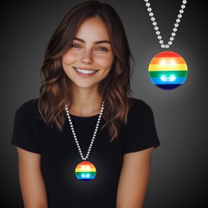LED Rainbow Pride Medallion by Windy City Novelties- JLR325EA
