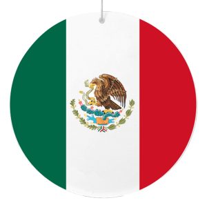 Mexican Flag Plastic Medallion - 2 1/2" by Windy City Novelties- JLR604EA